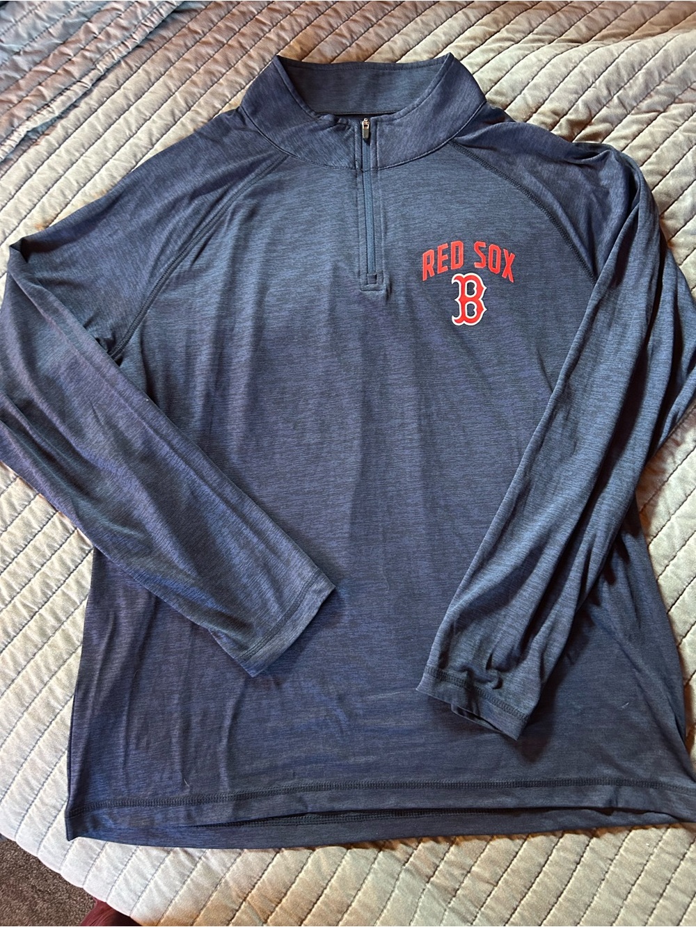 Red Sox Men's Navy Quarter-Zip Pullover